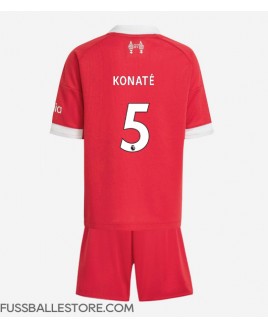 Günstige Liverpool Ibrahima Konate #5 Heimtrikotsatz Kinder 2025-26 Kurzarm (+ Kurze Hosen)